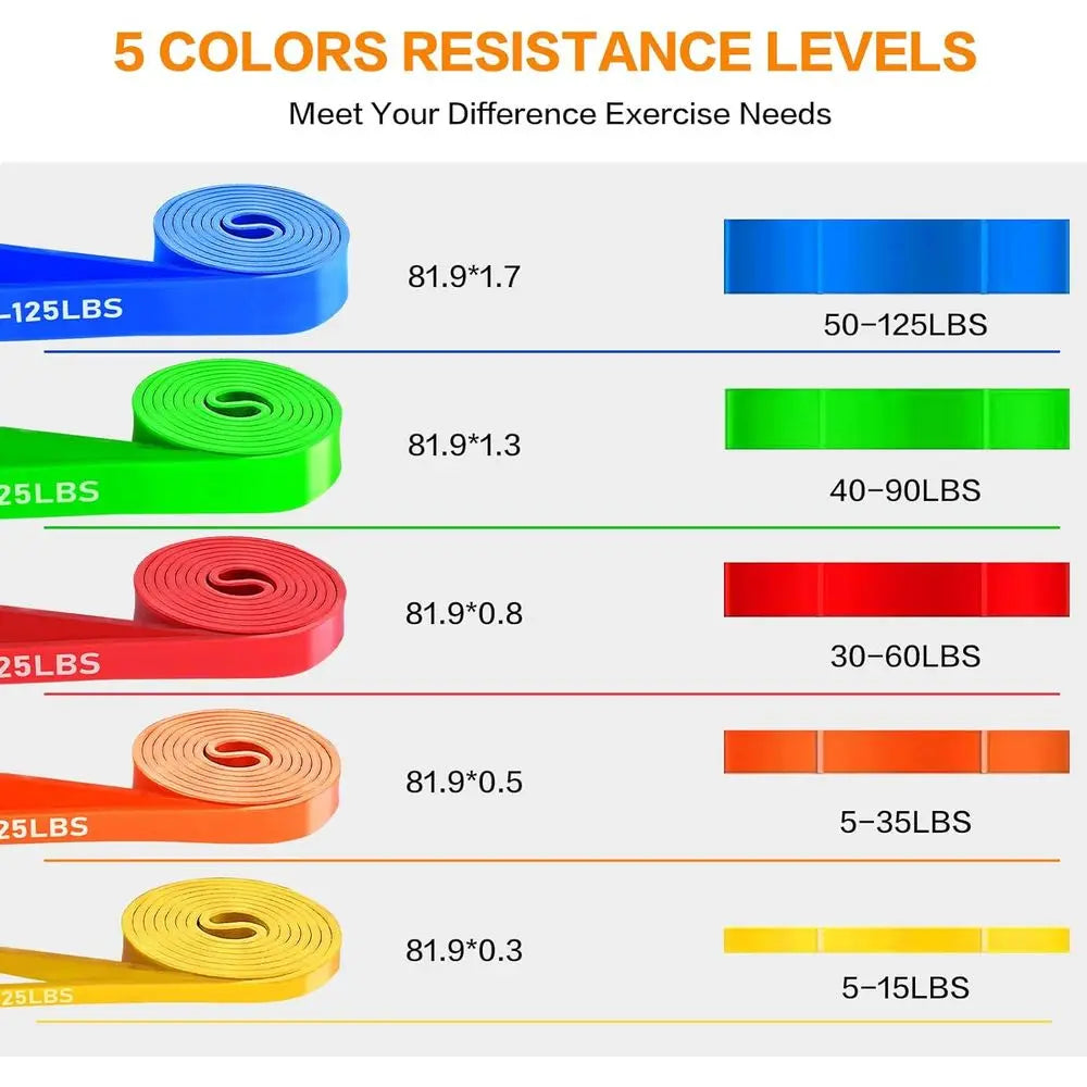 Resistance Bands for Pull-Ups, Exercise Stretching/and Muscle Strength Training Suitable for Men and Women