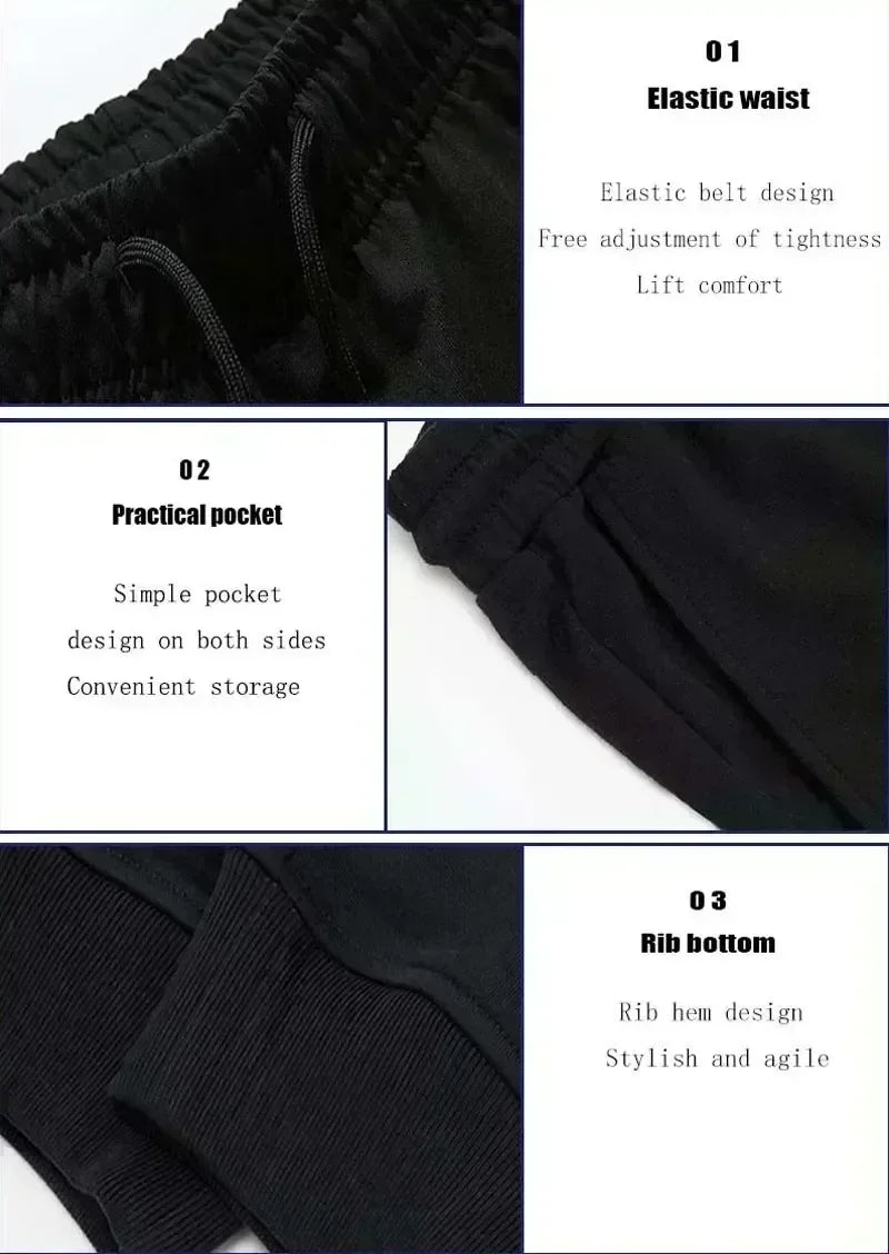 American Street Men's Casual Sports Outdoor Loose Straight/Leg Pants Spring New Product Suitable for Both Men