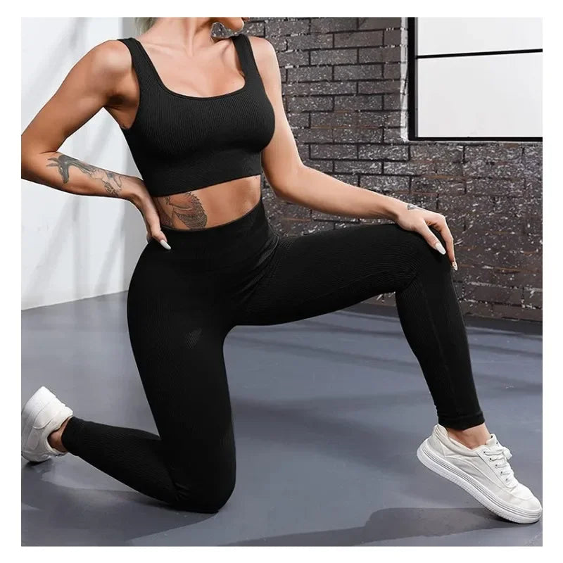 Seamless Knit Yoga Leggings Women Thread Solid Tights Gym Workout Running/Stretchy High Waist Hip Lifting Skinny Gym Leggings