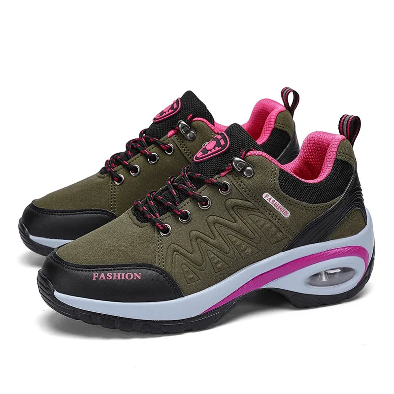 Women's Hiking Shoes Fashionable Luxurious Wedge Running Shoes/Shock-absorbing Breathable Comfortable Outdoor Camping Sneakers