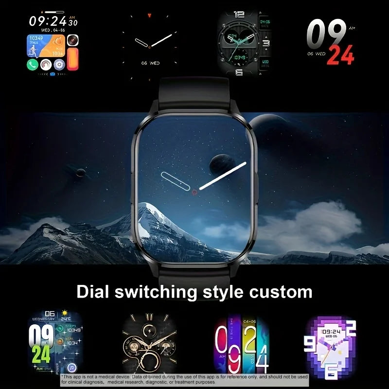Simple and Stylish Women's Smartwatch, AMOLED HD Screen/Men's Smartwatch Wireless Calling Voice Assistant