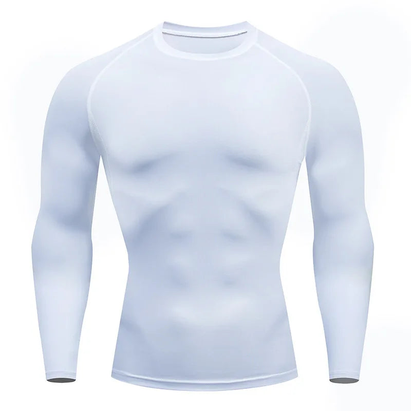 Men's T Shirt Outdoor Training Fitness Gym Jogging Running Sweatshirt/Man Compression Shirts Tight Elastic Breathable