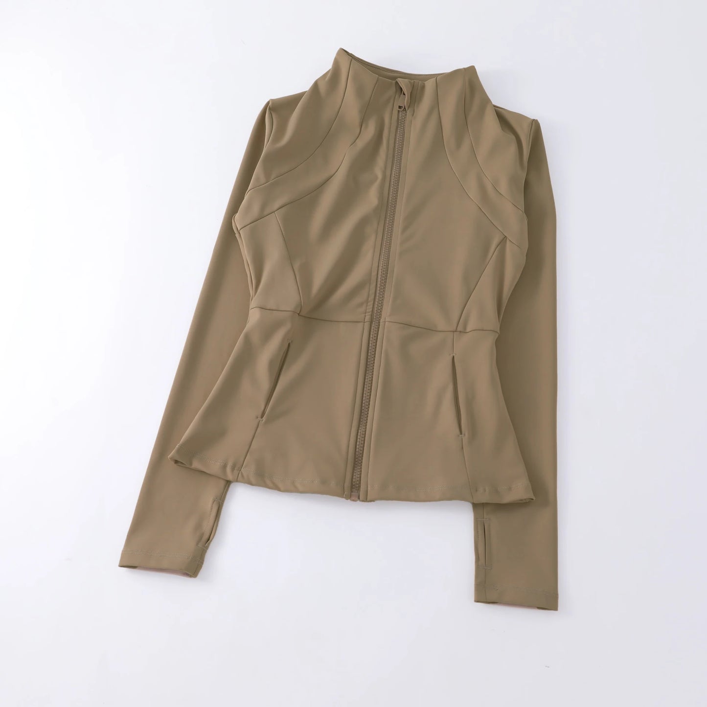 New yoga wear ladies coat round high elastic loose exercise/yoga fitness long sleeve stand-up collar yoga tops
