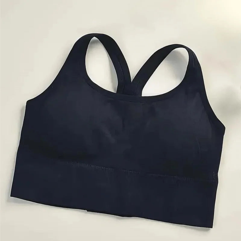 Plus Size Women's Cross-Design Shockproof Sports Bras/with Adjustable Back Clasps Yoga & Fitness Underwear