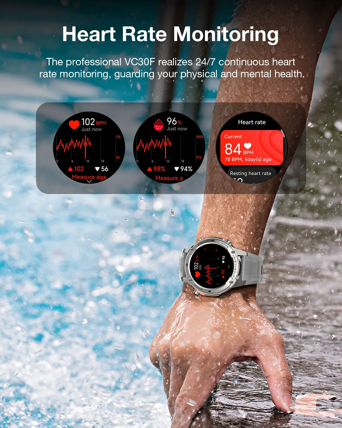 BlitzWolf BW-Voyager1 1.43 inch AMOLED Double Straps Compass & Barometer/10ATM Waterproof blue tooth Call Heart Rate Smart Watch