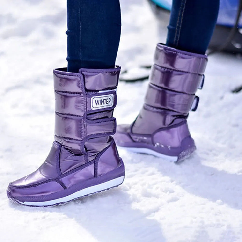 New Women Winter Boots Comfortable/Fleece Warm Snow Boots Waterproof Platform Boots
