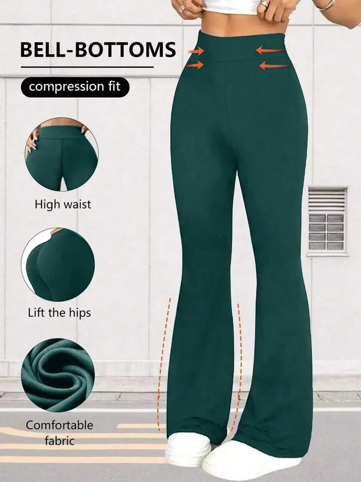 Women's High Waist Flare Yoga Pants Wide Leg Yoga Pants/Loose Casual Sports Leggings For Fitness