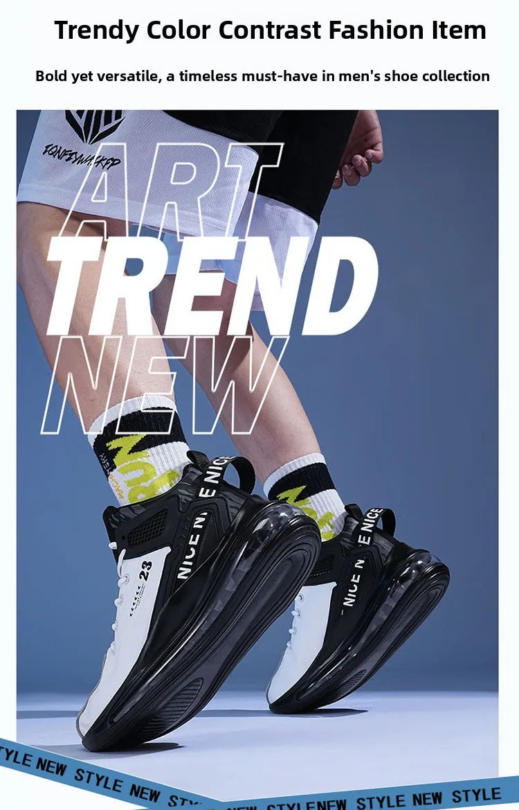 Men's Running Shoes Casual Sneakers New Spring Anti-shock/Air Cushion Sport Shoes Thick Bottom Anti-slip Running Shoes