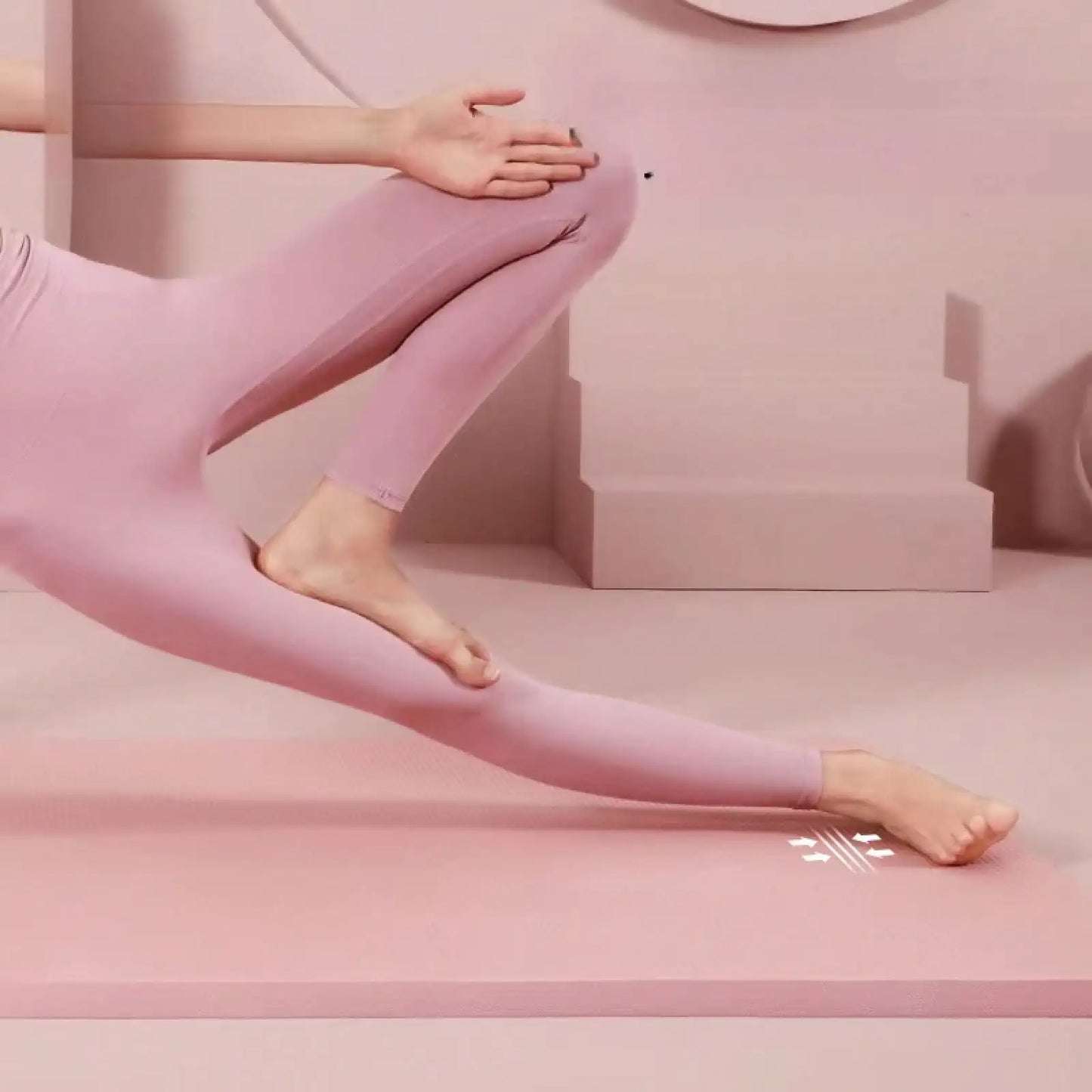 Pink Yoga Mat Set 185*61CM Non Slip Thickened Fitness Mat/For Yoga Pilates Home Sports Workout Exercise Mat