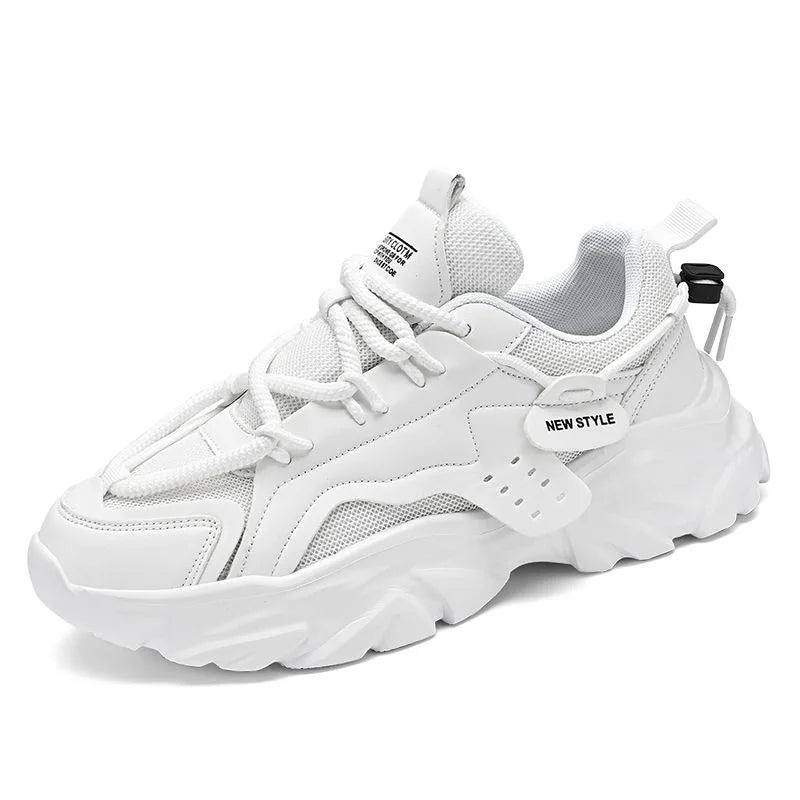 Men's Casual Sneakers Summer Autumn Fashion Outdoor Luxury Lace Up/Round Toe Breathable Non Slip Height Increasing Shoes