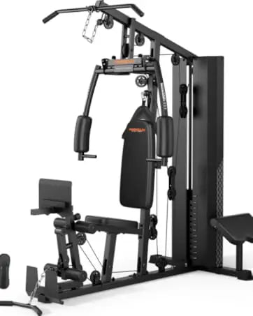 Gym with 154LBS Weight Stack Multi Exercise Equipment with Leg Press/Cable Machine Exercise Equipment for Full Body Workout