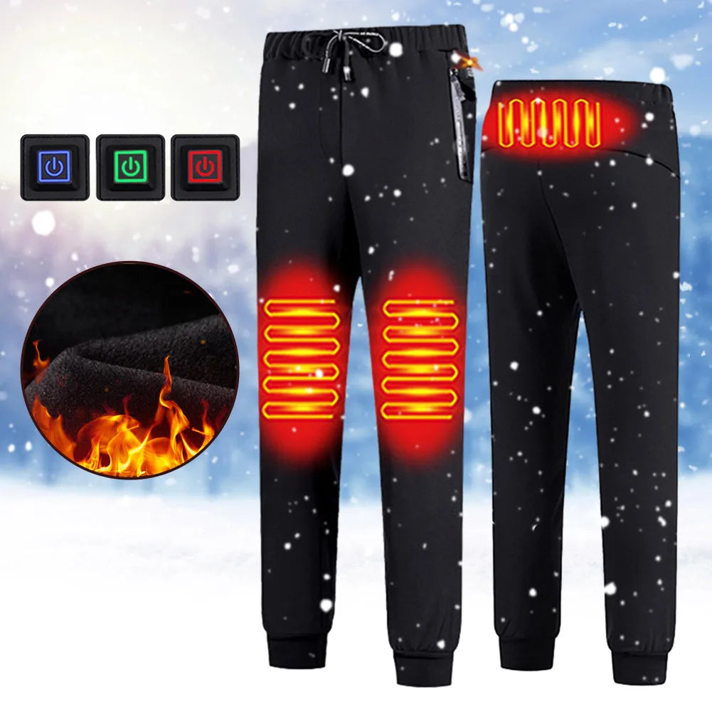 USB Charging Electric Heating Trousers/Plush 3 Heated Areas Electric Heated Pants