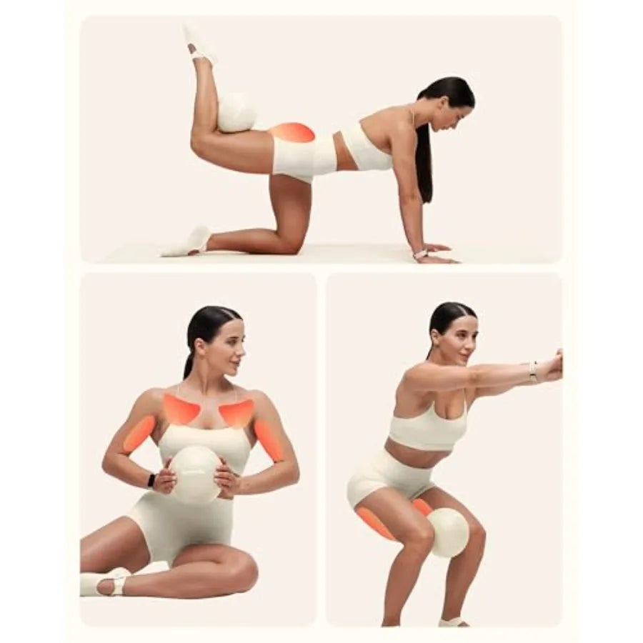 8 Inch Mini Exercise Ball for Pilates Yoga Core Training/Portable Stability Ball for Women Soft Workout Tool