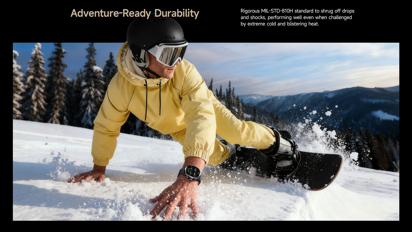 Ulefone Armor Watch Pro 1.5" AMOLED Smartwatch with Built-in GPS/Heart Rate Monitoring Sports Watch for Men & Women