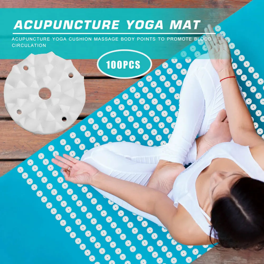 100pcs Pilates Pad Needle Plastic Lotus Acupressure/Yoga Mat Accessories Spikes