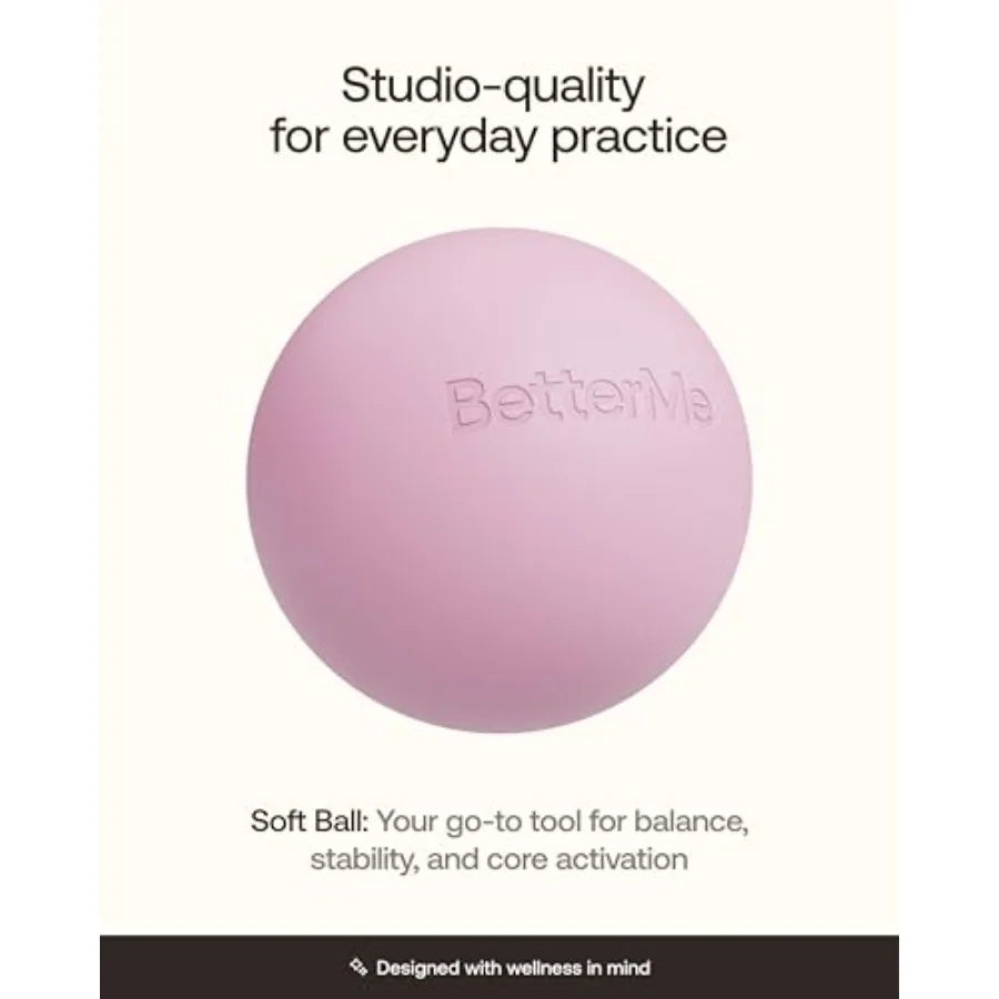 8 Inch Mini Exercise Ball for Pilates Yoga Core Training/Portable Stability Ball for Women Soft Workout Tool