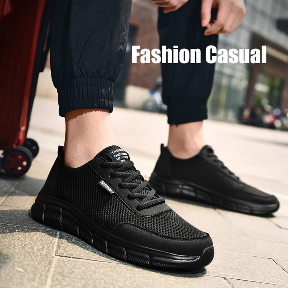 Mens Running Shoes Non-Slip Mesh Walking Sneakers/Breathable Fitness Shoes Comfortable for Outdoor Travel