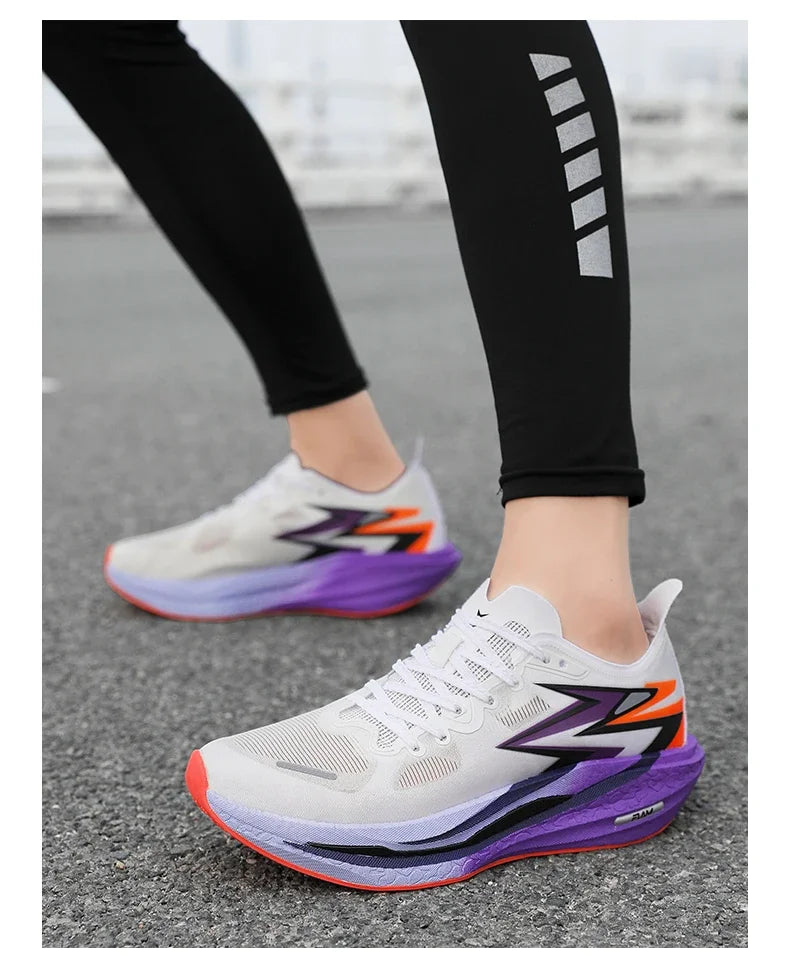 Running Shoes Carbon Board Marathon Men Sports Breathable/Lightweight Women's Comfortable Athletic Nonskid Sneakers ﻿