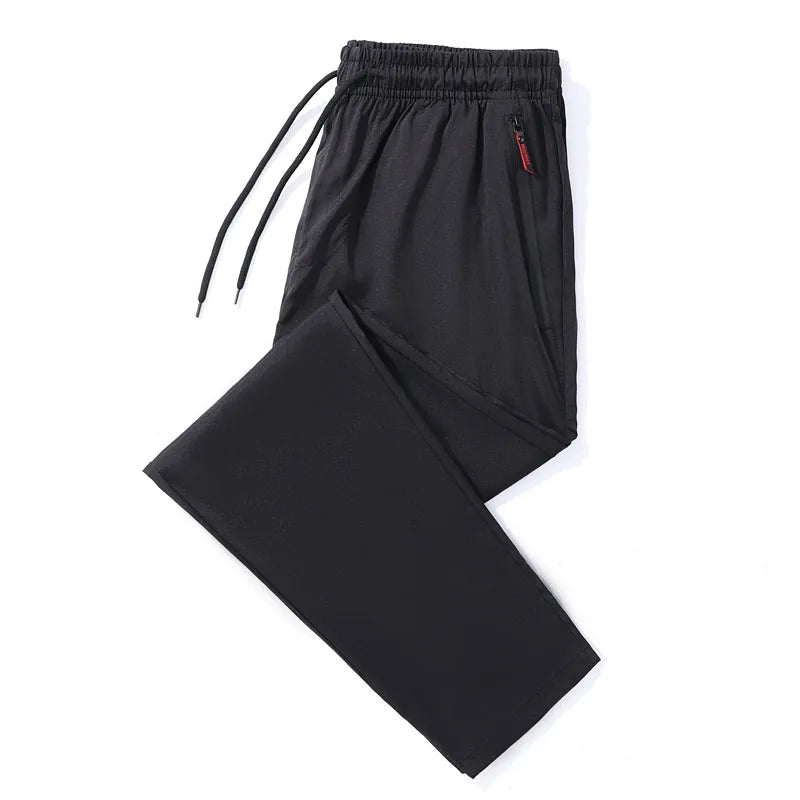 Men's Casual Pants Stretch Slim Fit Elastic Waist Classic Blue/Black Gray Male Brand Trousers Plus Size