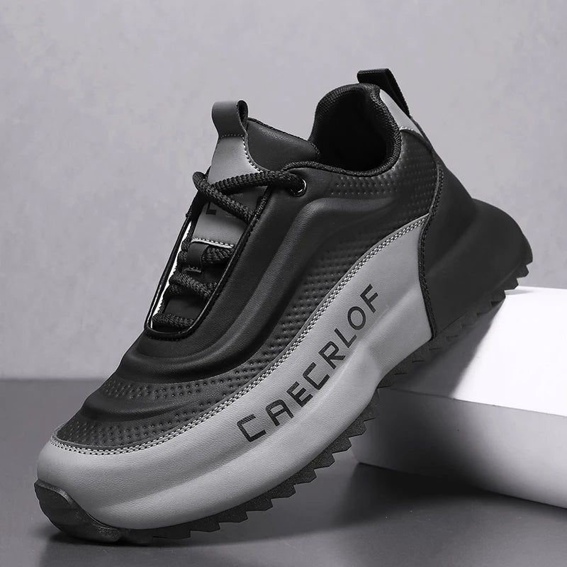 New trendy large-size men's shoes sporty and casual shoes with thick soles/heightening men's soft-bottomed loafers trendy shoes