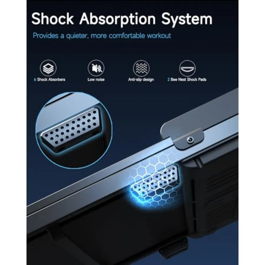 Walking Pad Treadmill for Home Office Use Portable Mini Compact/Under Desk Treadmill in Black Lightweight Slim Design
