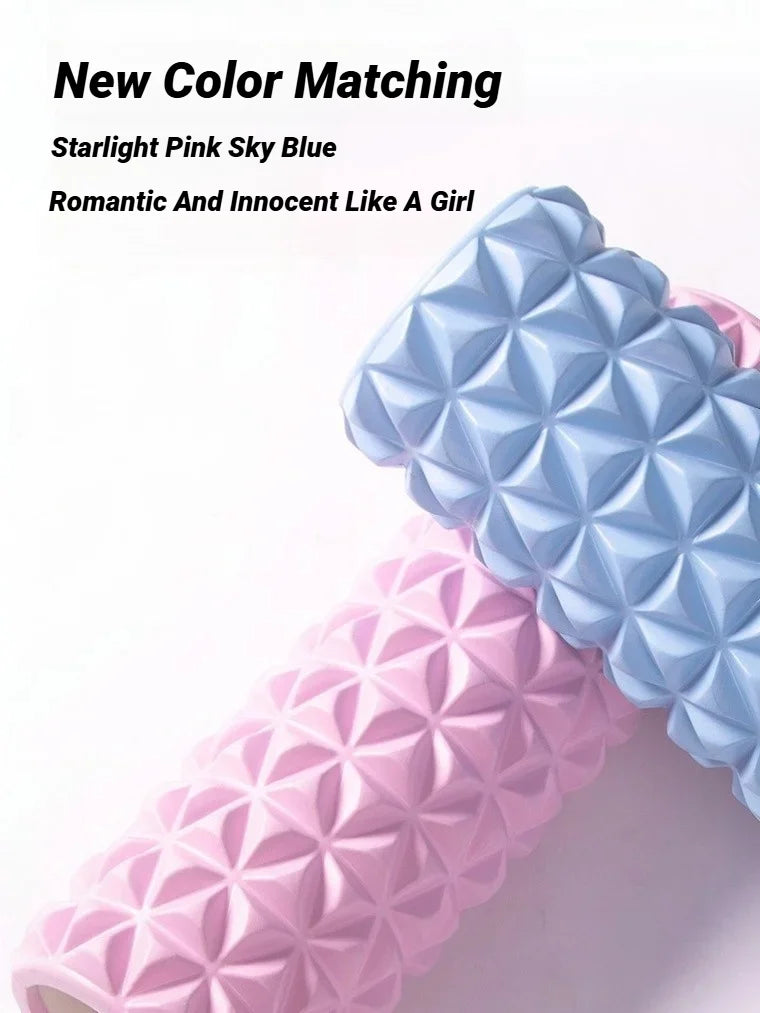 3D Diamond Foam EVA Massage Roller Hollow Yoga Column Fitness Equipment/For Muscle Physiotherapy And Sports Rehabilitation Roller