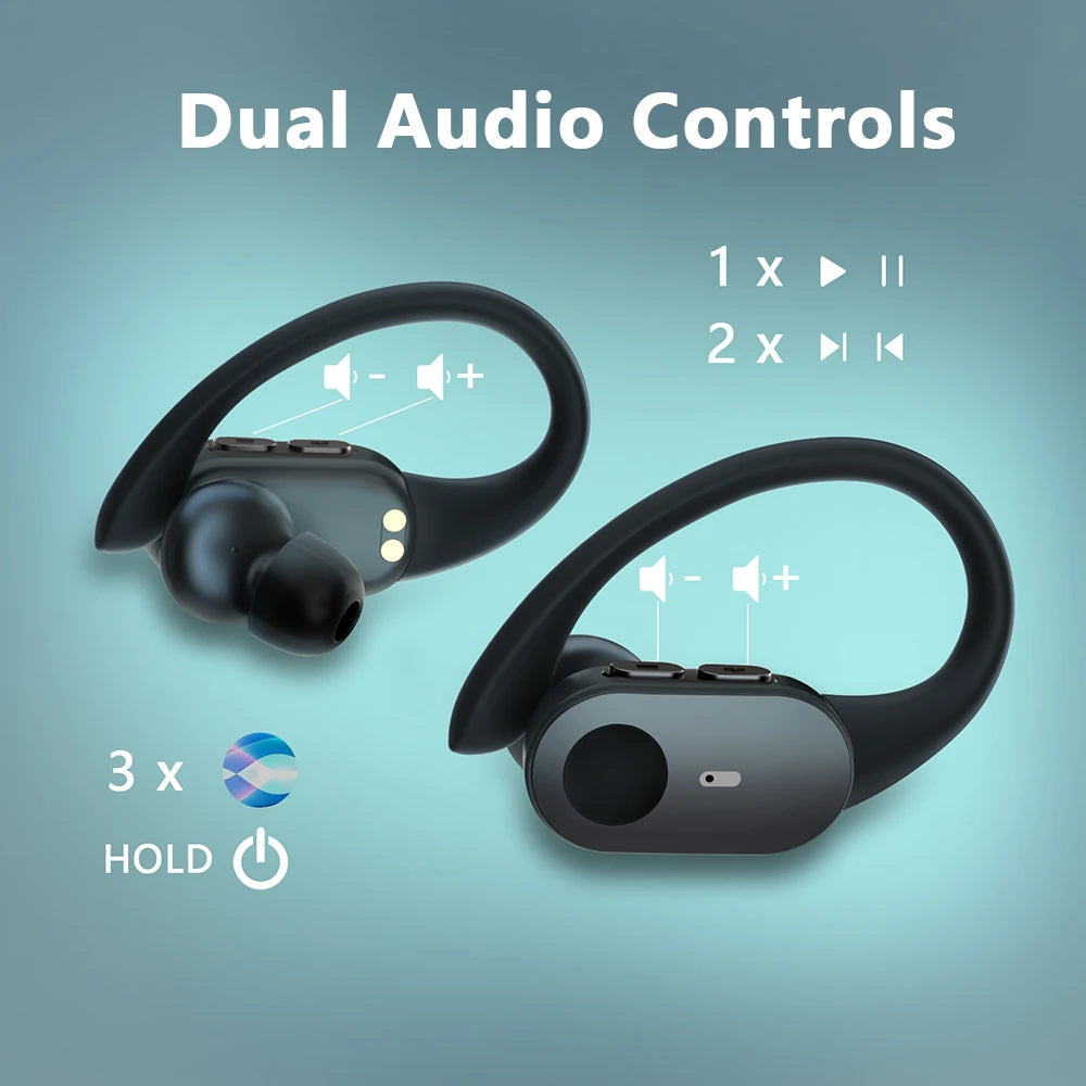 Mpow Deep Bass Wireless Earbuds Bluetooth/5.3 TWS Earphones in-Ear LED Display Waterproof