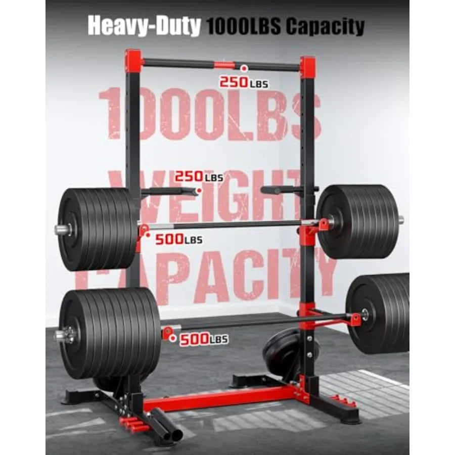 Smith Machine Squat Rack Combo Multi-Functional Power Racks/with Adjustable Width Pull-Up Bar Cable Crossover Power Cage