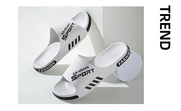 Fashion Men's Slippers PVC Soft Sole Non-slip Slides Casual/Outdoor Flip Flops Home Slippers New