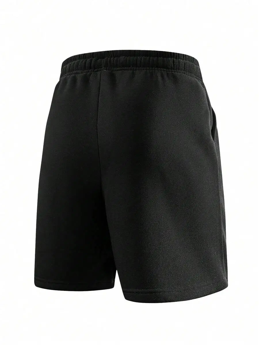 Men's Casual Solid Sweat Shorts Drawstring Waist With Pockets/Simple And Versatile Summer Bottoms Suitable For Everyday