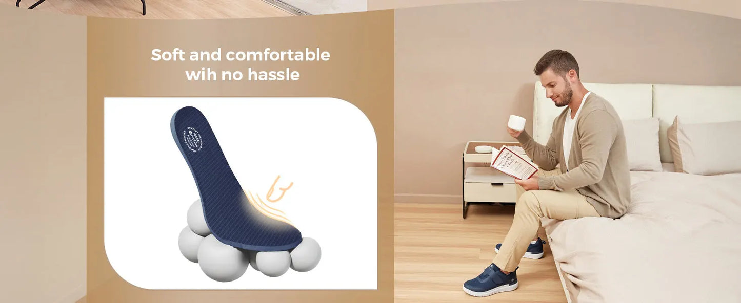 Fittington Diabetic Shoes For Man Extra Wide Width Swollen Feet/Shoes For Diabetics Pain Relief Non-slip Man Shoes