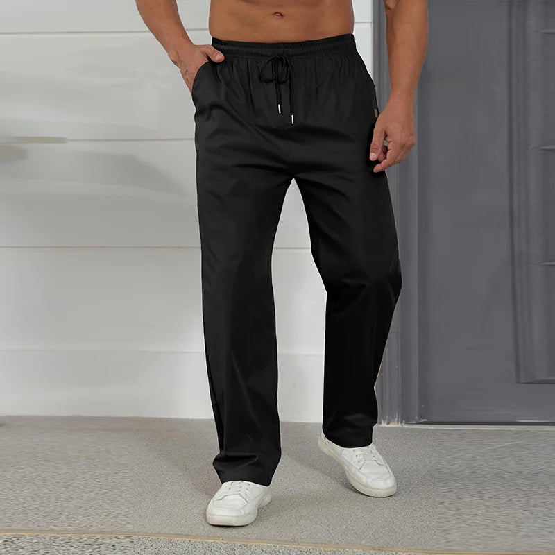 Men s Relaxed Fit Cargo Pants with Adjustable Drawstring Waistband/and Multiple Pockets for Everyday Wear