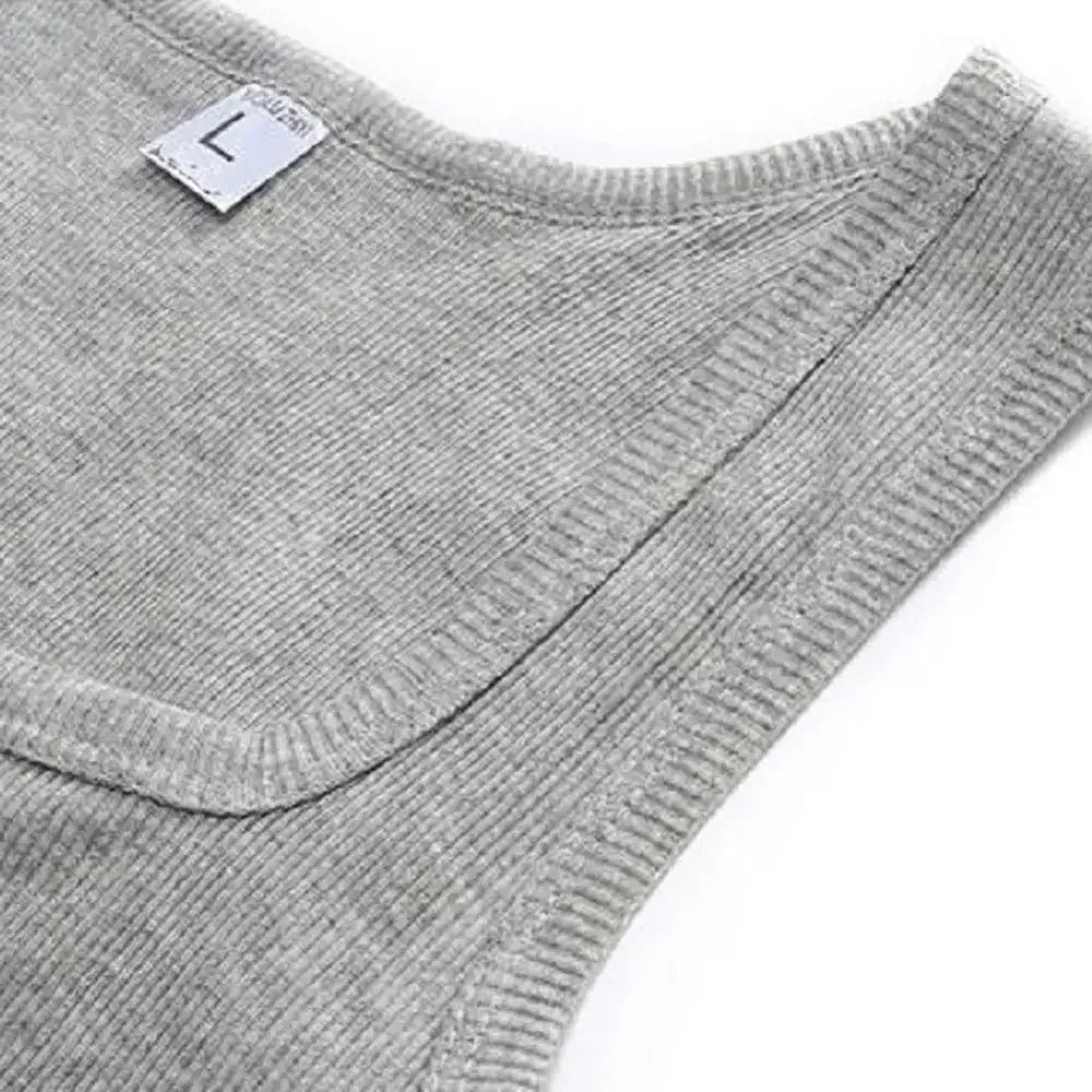 Hot Sale Men's Sleeveless Breathable Fitness Vest Basic Elastic Tank Top/Men's Cotton Bodybuilding T-shirt Classic Color Clothes