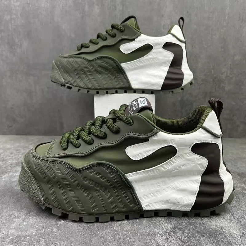Fashion Men Casual Faux Leather Sneakers Brand Tennis Male/Wedged Spring Summer Breathable Trainers Man Gym Run Shoes
