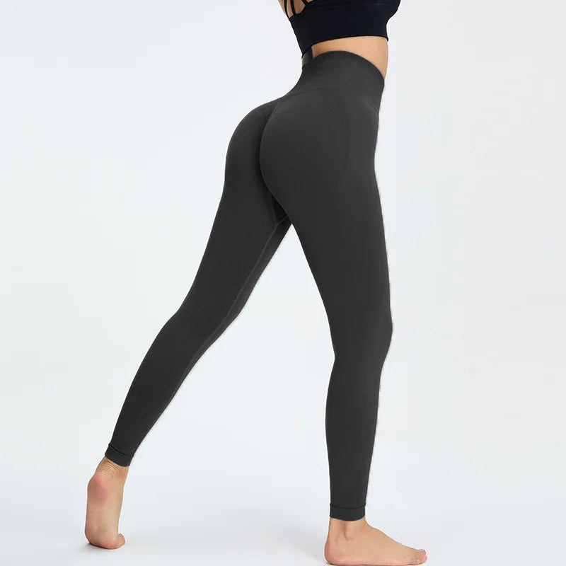 Sexy Seamless Autumn Gym Leggings Women/Solid Color High Waist Push Up Pants