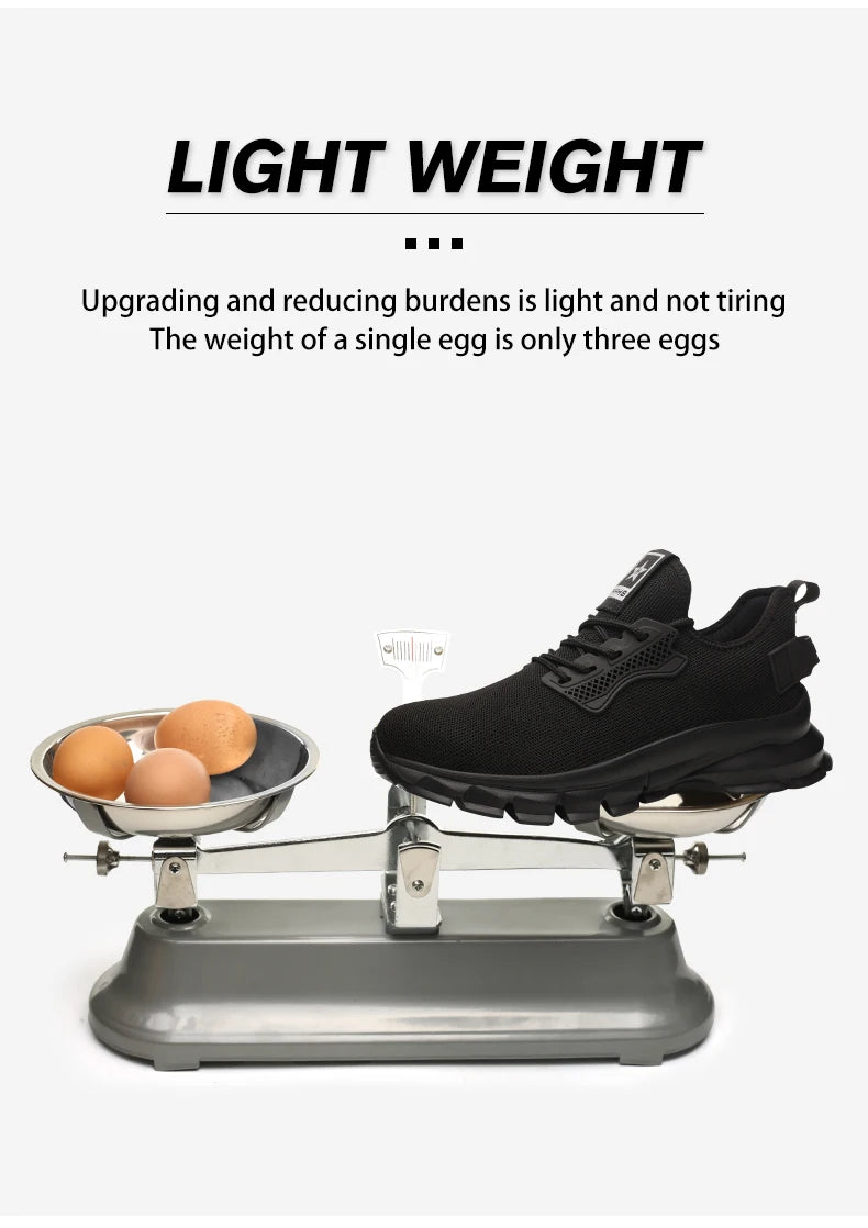 Soft-soled, comfortable anti-smash/anti-puncture and breathable safety shoes