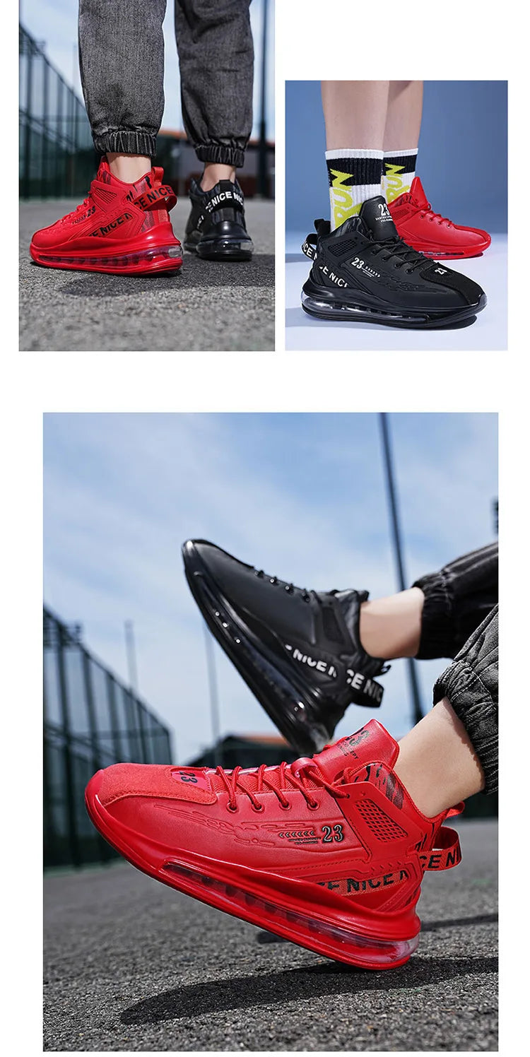 Men's Running Shoes Casual Sneakers New Spring Anti-shock/Air Cushion Sport Shoes Thick Bottom Anti-slip Running Shoes