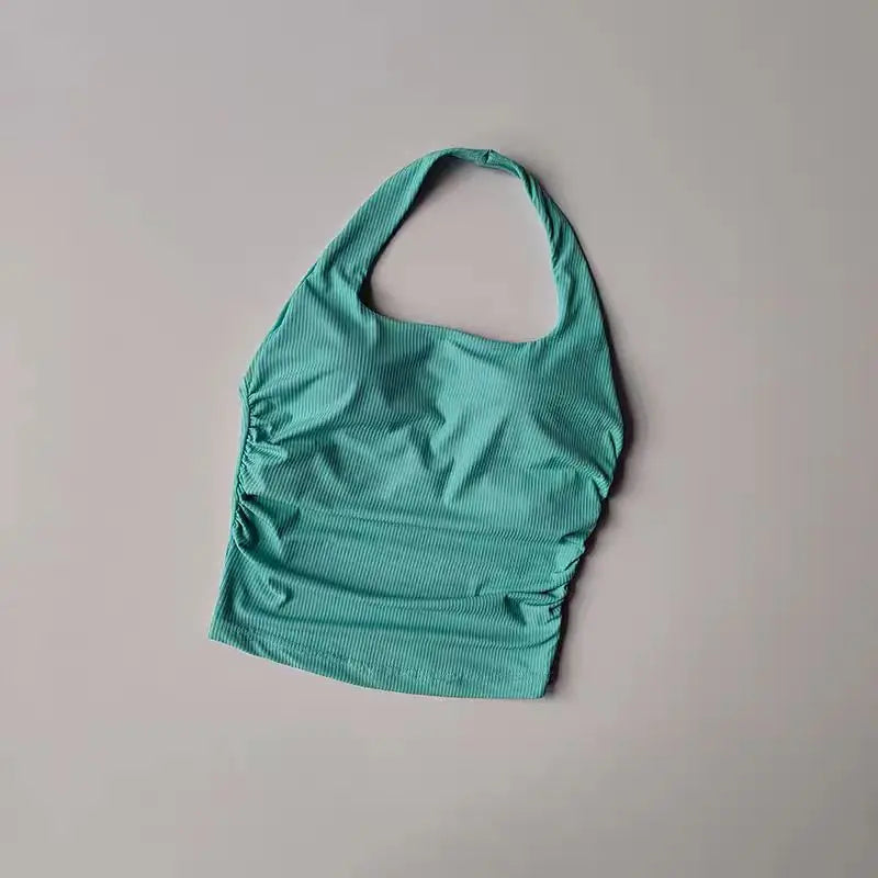 Women's Hanging Neck Sports Vest Sports Bra Integrated Padded Sports Top/Sports Vest Gym Underwear Yoga Bra Top