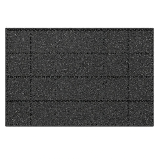 24 Pieces High Density EVA Interlocking Foam Gym Mats/0.4in Thick Protective Floor Tiles for Home Workout Equipment Non Slip Mat