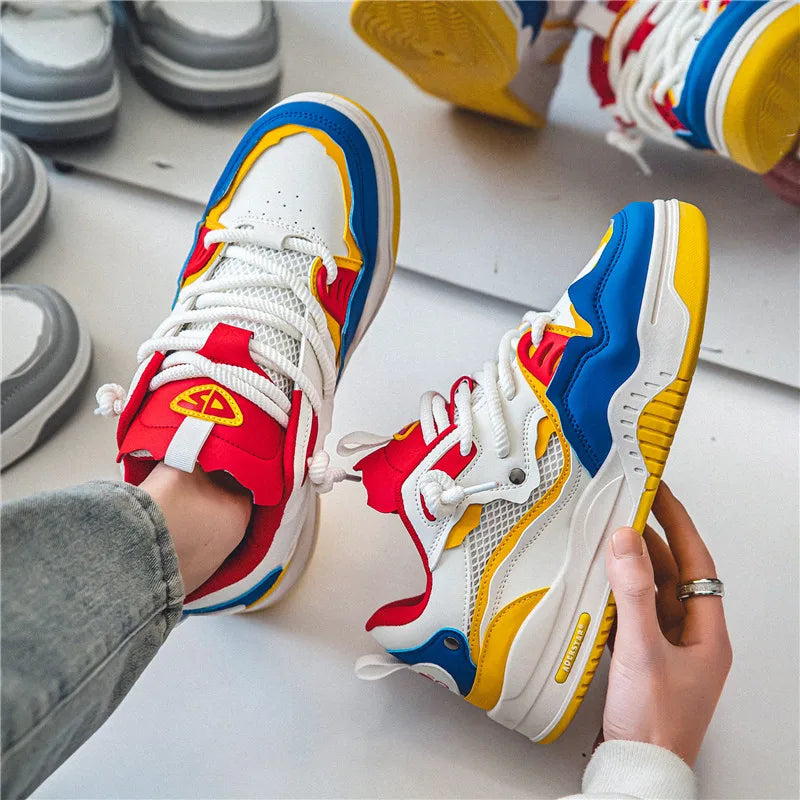 Men's shoes four seasons of the new style students/retro platform leisure sports shoes