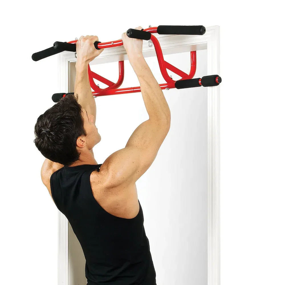 Elevated Chin Up Station No Screw Strength Training/Pull up Bar for Doorway workout equipment