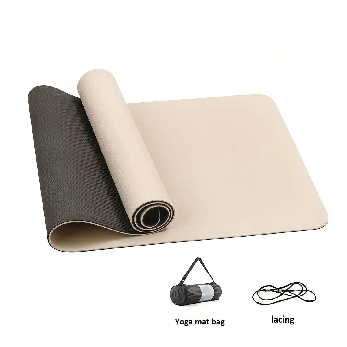 TPE Yoga Mat Non Slip Texture for Pilates Jumping Fitness Men/Women Exercise Pink Green Purple Coffee White Gray Yoga Mat