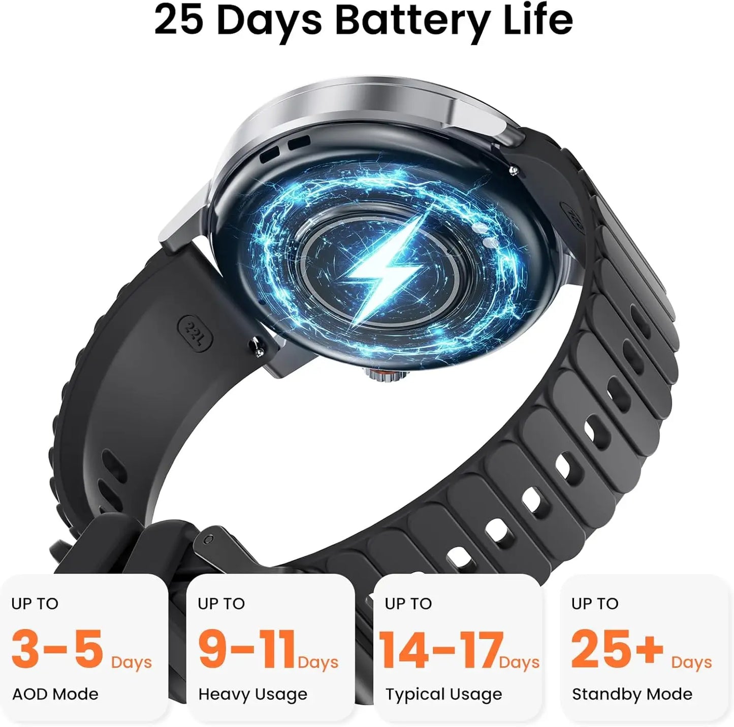 KOSPET ORB Smart Watch For Men Women Lightweight Design Waterproof/Bluetooth Call 8 Apex Motion Sport Modes 180 Training Modes