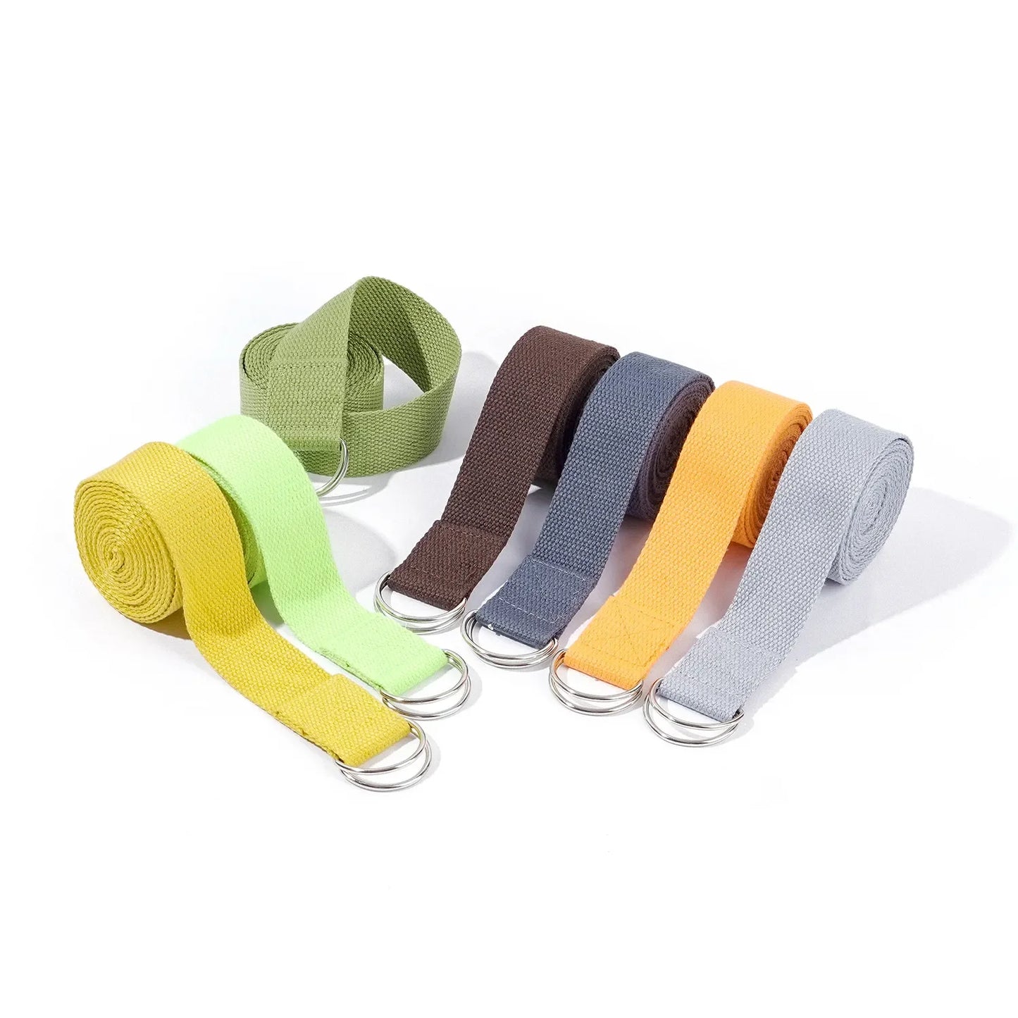 1.8mx3.8cm Yoga Strap Durable Cotton Exercise Straps/Adjustable D-Ring Buckle Gives Flexibility for Yoga Stretching