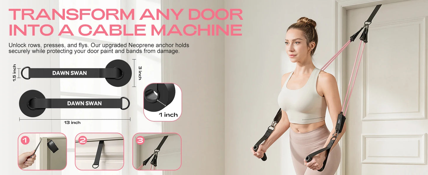 Pilates Bar Kit with Resistance Bands Adjustable Home Gym Workout/Portable Pilates Equipment for Squats Yoga Full Body Training
