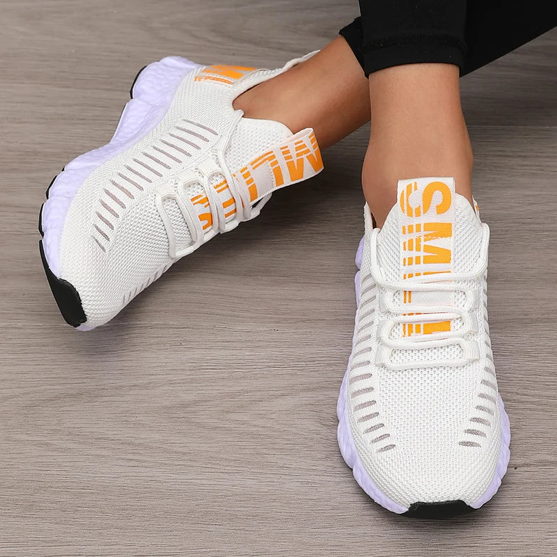 Women's Platform Sports Shoes with Fashionable Trendy Design/Breathable Comfortable Shoes Outdoor Hiking  Walking Casual Shoes