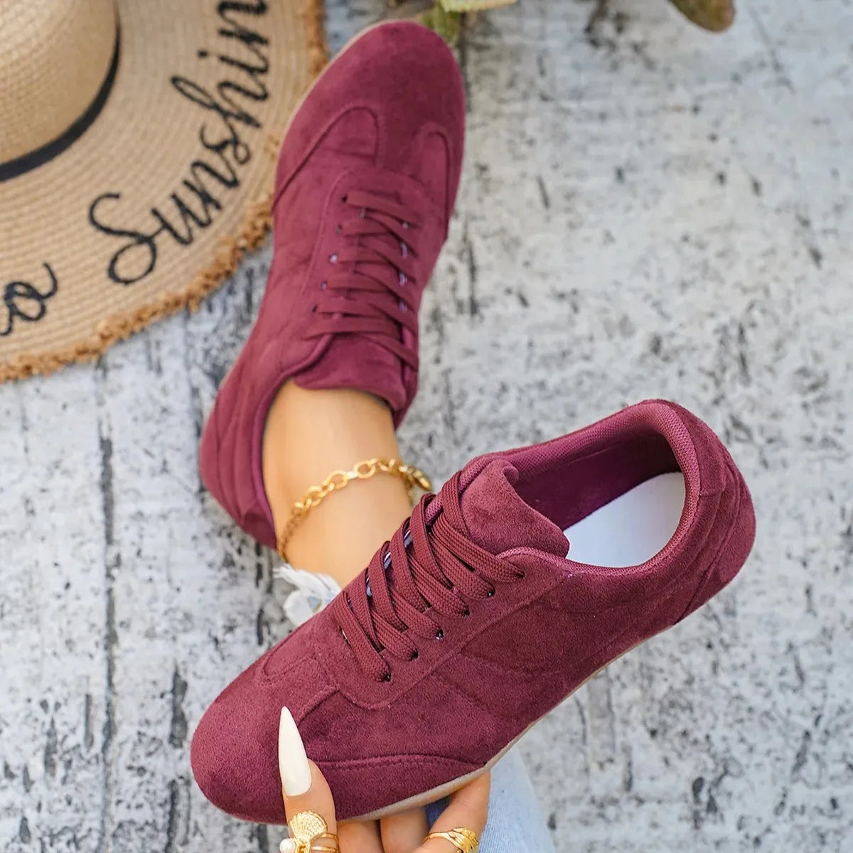 Women's Casual Flat-Soled Non-Slip Wear-Resistant Sport Spring/Autumn Round-Toe Soft And Comfortable Women Single Shoes