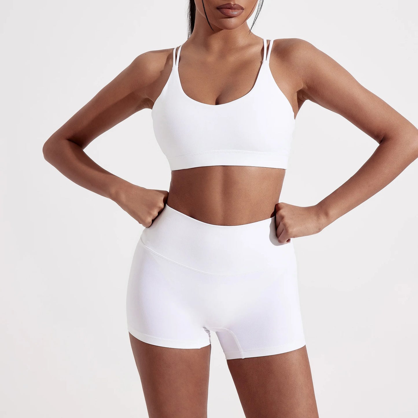 Solid Color Cross Fitness Bra Soft High Strength Women Tight Sport Top/Comprehensive Training Gym Yoga Underwear With Chest Pad