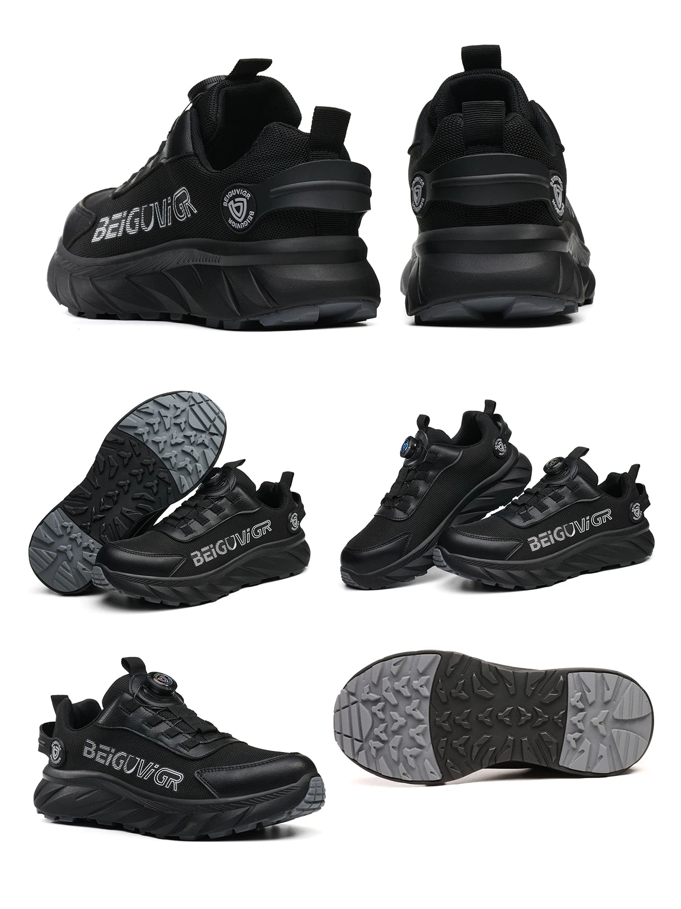 Rubber-Padded Anti-Slip Impact-Resistant/Puncture-Resistant Safety Shoes
