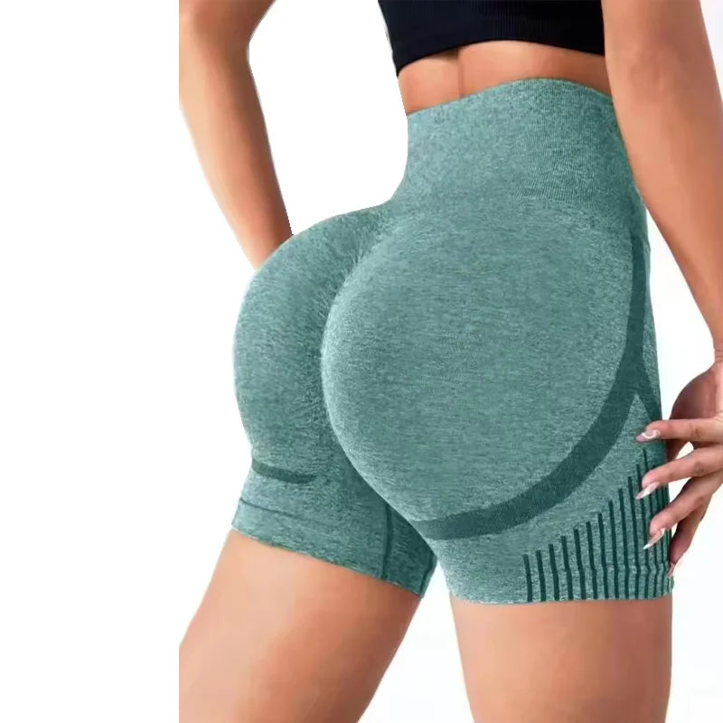Yoga Shorts Cross-border Honey Buttocks Buttocks Sports High Waist/Abdomen Stretch Tight-fitting Anti-glare Quick-drying Fitness